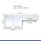 Lavanderia Modulada França 2 Armários Aéreos Kaiki Móveis