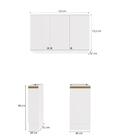 Lavanderia Modulada Kappesberg Celeste 3 Peças Branco 120cm