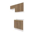 Lavanderia Modulada Kappesberg Celeste 3 Peças Branco/nogueir