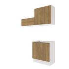 Lavanderia Modulada Kappesberg Celeste 3 Peças Branco/nogueir