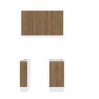 Lavanderia Modulada Kappesberg Celeste 3 Peças Branco/nogueir