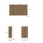 Lavanderia Modulada Kappesberg Celeste 3 Peças Branco/nogueir