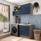 Lavanderia Modulada Kappesberg Celeste 3 Peças Nogueira/azul