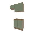 Lavanderia Modulada Kappesberg Celeste 3 Peças Nogueira/verde