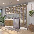 Lavanderia Modulada Kappesberg Celeste 4 Peças Branco/nogueir
