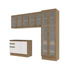 Lavanderia Modulada Kappesberg Celeste 4 Peças Nogueira/branc