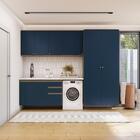 Lavanderia Modulada Kappesberg Celeste 5 Peças Nogueira/azul