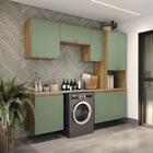 Lavanderia Modulada Kappesberg Celeste 6 Peças Nogueira/verde