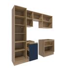 Lavanderia Modulada Kappesberg Celeste 7 Peças Nogueira/azul