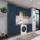 Lavanderia Modulada Kappesberg Celeste 7 Peças Nogueira/azul
