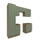 Lavanderia Modulada Kappesberg Celeste 7 Peças Nogueira/verde