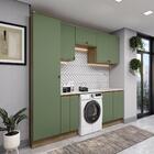 Lavanderia Modulada Kappesberg Celeste 7 Peças Nogueira/verde