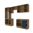 Lavanderia Modulada Kappesberg Celeste 9 Peças Nogueira/azul