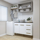 Lavanderia Modulada Petrópolis Balcão 2 Portas 3 Gavetas Kaik