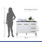 Lavanderia Modulada Petrópolis Balcão 2 Portas 3 Gavetas Kaik