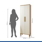 Lavanderia Modulada Recife 2 Portas 5 Prateleiras Nature/off