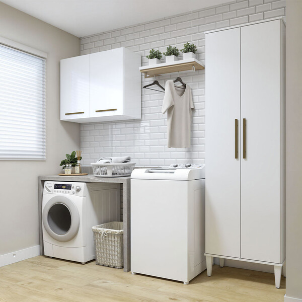 Lavanderia Modulada São Gonçalo 1 Armário Multiuso E Armário