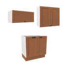 Lavanderia Modular 3 Peças Sem Tampo 2 Aéreos 4 Portas 1 Balc