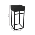 Lavatório com Cuba 88x40x40cm Preto Base Box Iron Venturi