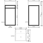 Lavatório com Cuba 88x40x40cm Preto Base Box Iron Venturi