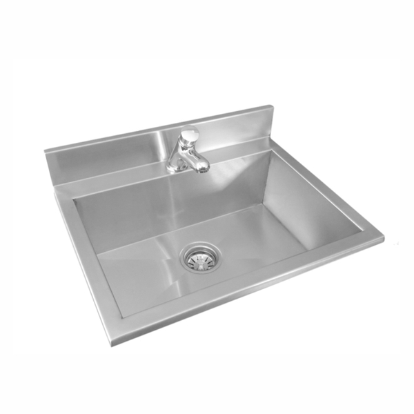 Lavatório com bancada para 01 torneira 50cm - Construinox