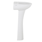 Lavatório com Coluna de Chão Eco Branco 80x47x38cm Celite