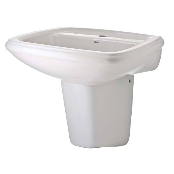 Lavatório com Coluna Fit Pergamon 82x43x52cm Celite