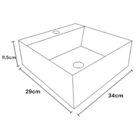 Lavatorio De Porcelana 34 X 29 Cm - Branco