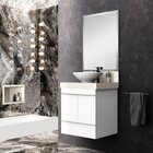 Lavatório De Porcelanato Para Banheiro Com Cuba De Apoio Gabi