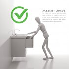 Lavatório De Porcelanato Para Banheiro Com Cuba Embutida Gabi