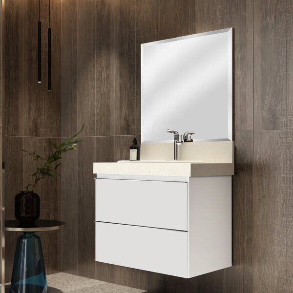 Lavatório De Porcelanato Para Banheiro Com Cuba Embutida Gabi