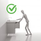 Lavatório De Porcelanato Para Banheiro Com Gabinete Cuba De A