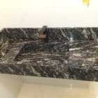 Lavatório Em Granito Preto Indiano C/ Cuba Esculpida 1.00x0.50