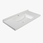 Lavatório Em Mármore Sintético 80cm Bari Móveis Bosi Branco