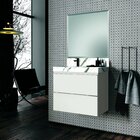 Lavatório Em Porcelanato 80cm Com Cuba Esculpida