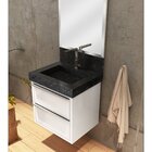 Lavatório Em Porcelanato Para Banheiro 50cm Top Com Cuba Escu