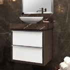 Lavatório Em Porcelanato Para Banheiro 50cm Top Para Cuba De