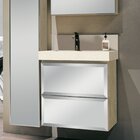 Lavatório Em Porcelanato Para Banheiro 60cm Com Cuba Esculpid