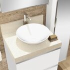 Lavatório Em Porcelanato Para Banheiro 60cm Para Cuba De Apoi