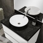 Lavatório Em Porcelanato Para Banheiro 80cm Para Cuba De Apoi