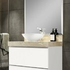 Lavatório Em Porcelanato Para Banheiro 80cm Para Cuba De Apoi