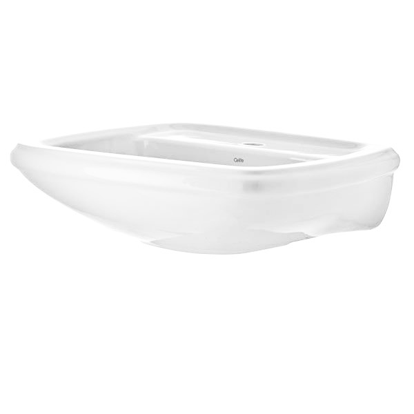 Lavatório Oval Branco 20x52x43cm Fit Celite