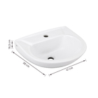 Lavatório para Coluna 47xx38cm Branco Eco Celite