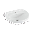 Lavatório para Coluna Oval 18x45,5x36cm Gelo Ravena Deca