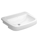 Lavatório para Coluna Monte Carlo Semi Encaixe 44,50x57,50x21,50cm Gelo Deca