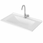 Lavatório Pia Para Banheiro Soft De Mármore Sintético 57cm Br