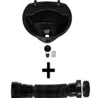 Lavatório Plástico 3,8l + Sifão Universal Preto Lavabo Astra