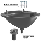 Lavatório Plástico Prata Kit Instalação 3,8l 36x28cm Astra