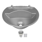 Lavatório Plástico Prata Kit Instalação 3,8l 36x28cm Astra