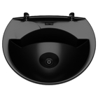 Lavatório Plástico Preto Kit Instalação 3,8l 36x28cm Astra